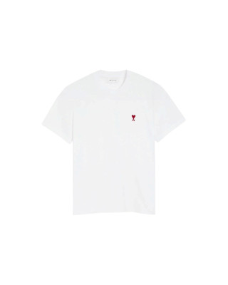 AMI PARIS – Tricou alb din bumbac cu logo Ami de Cœur